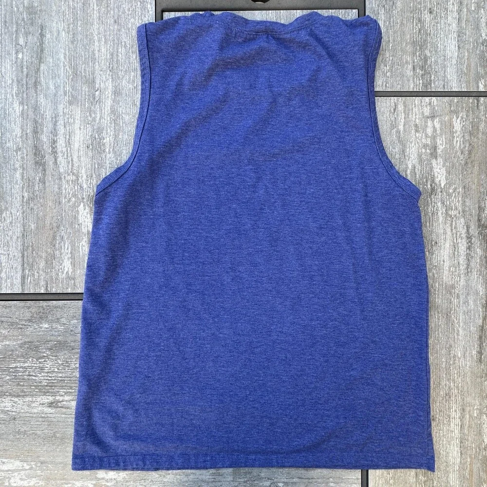Talk To Me Goose Shirt Mens Large Blue Tank Top Sleeveless Graphic Top Gun Movie